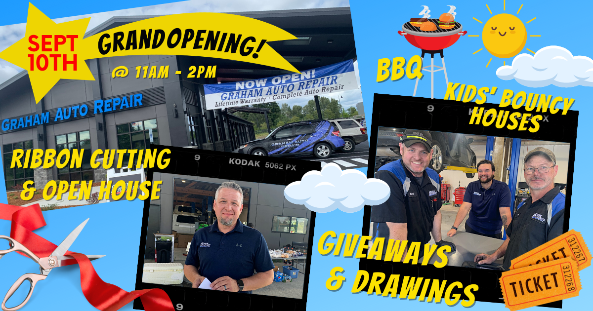 Grand Opening at Graham Auto Repair in Yelm, WA - September 10, 2022